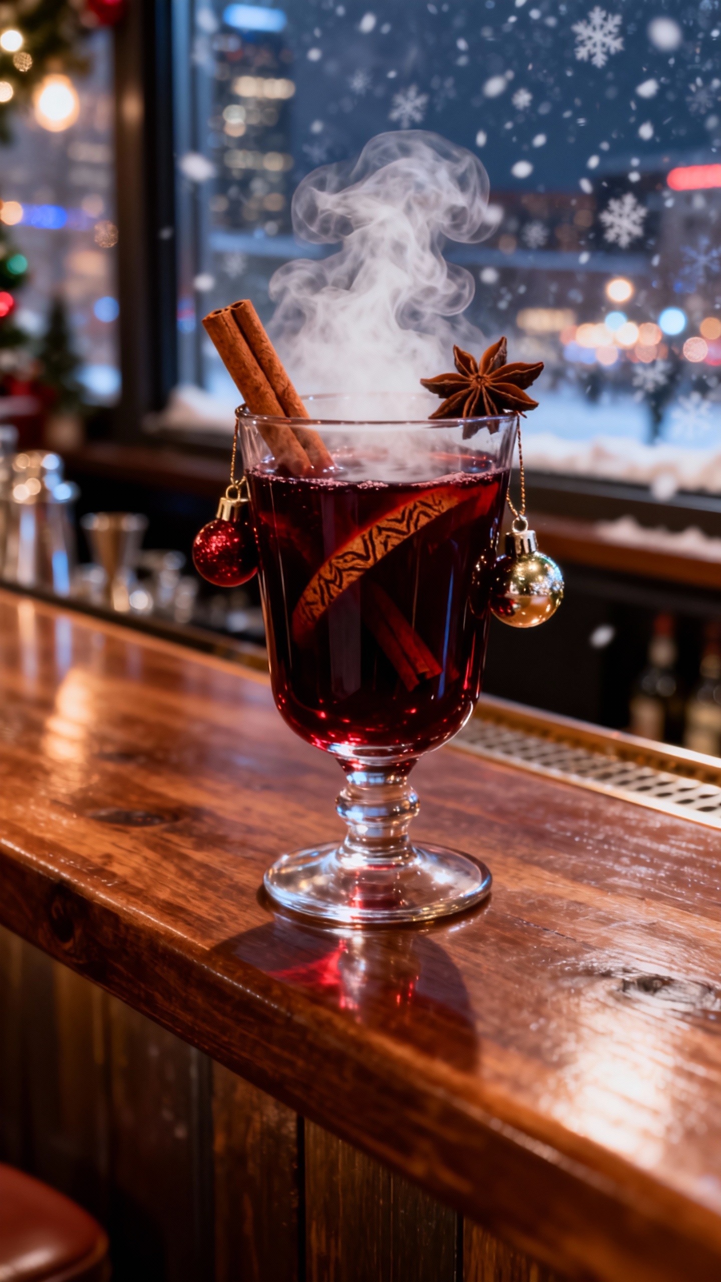 Cozy Winter Mulled Wine - 4K Mobile Wallpapers