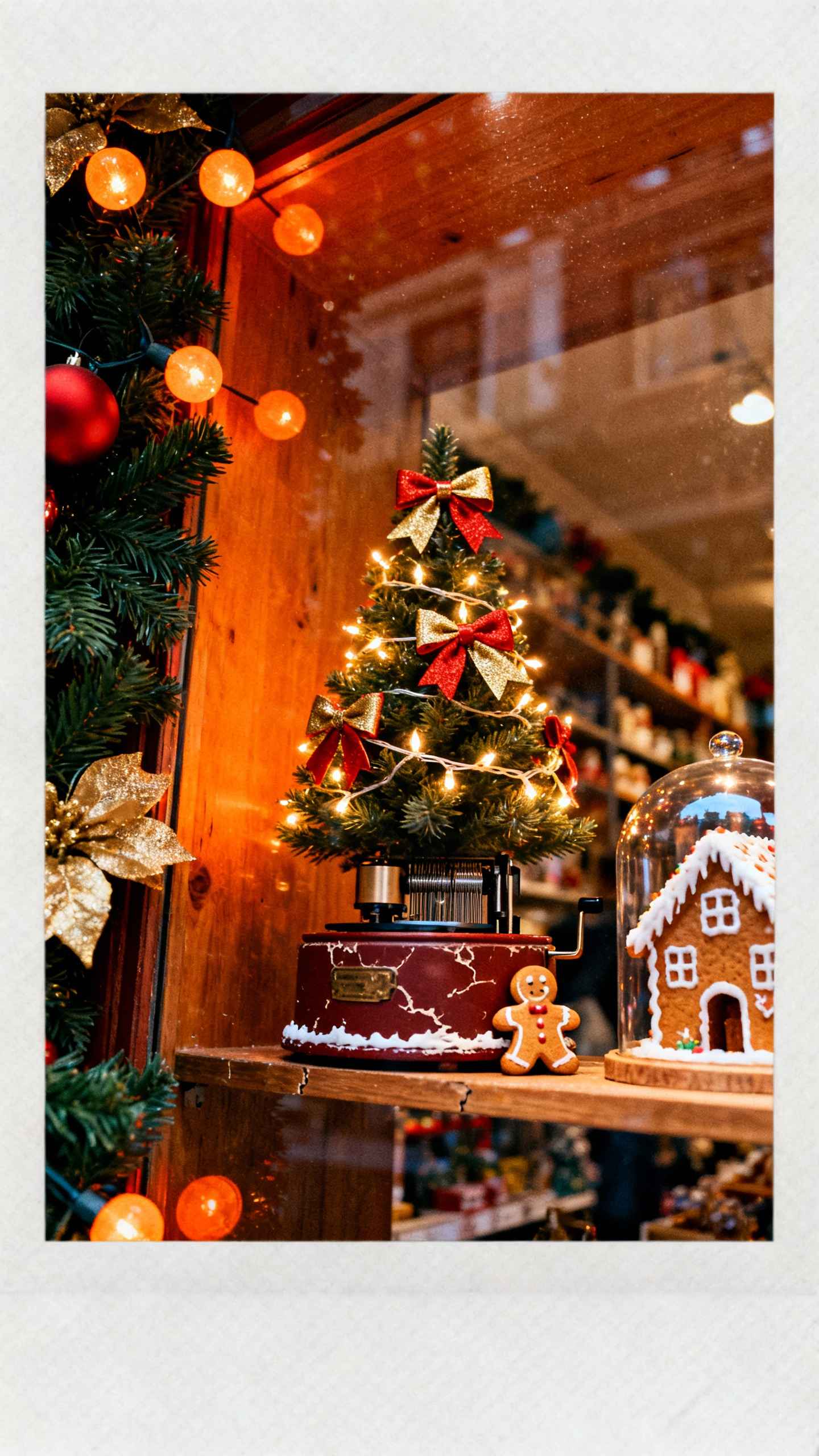 Weihnachtsspieluhr & Lebkuchen - 4K Wallpaper