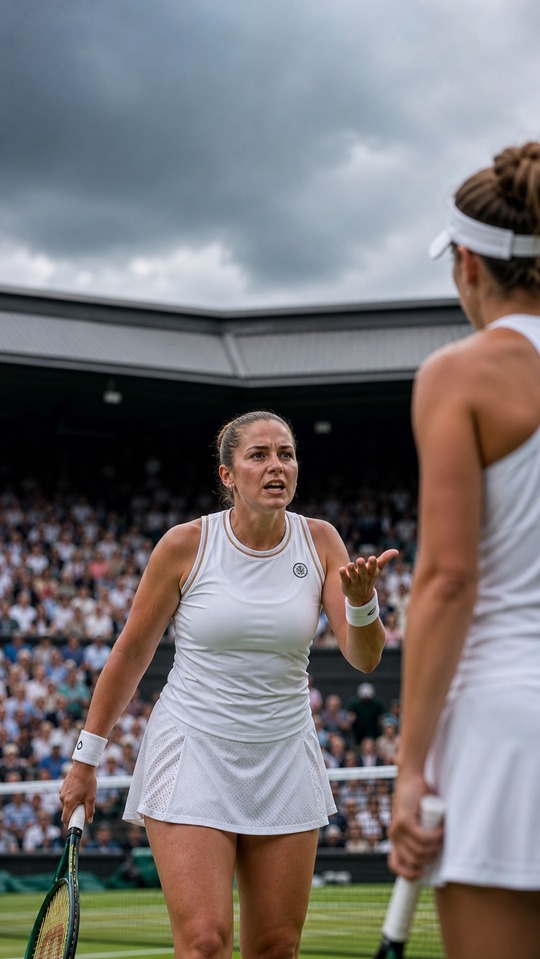 Jelena Ostapenko Wimbledon Argument - 4K Phone Background