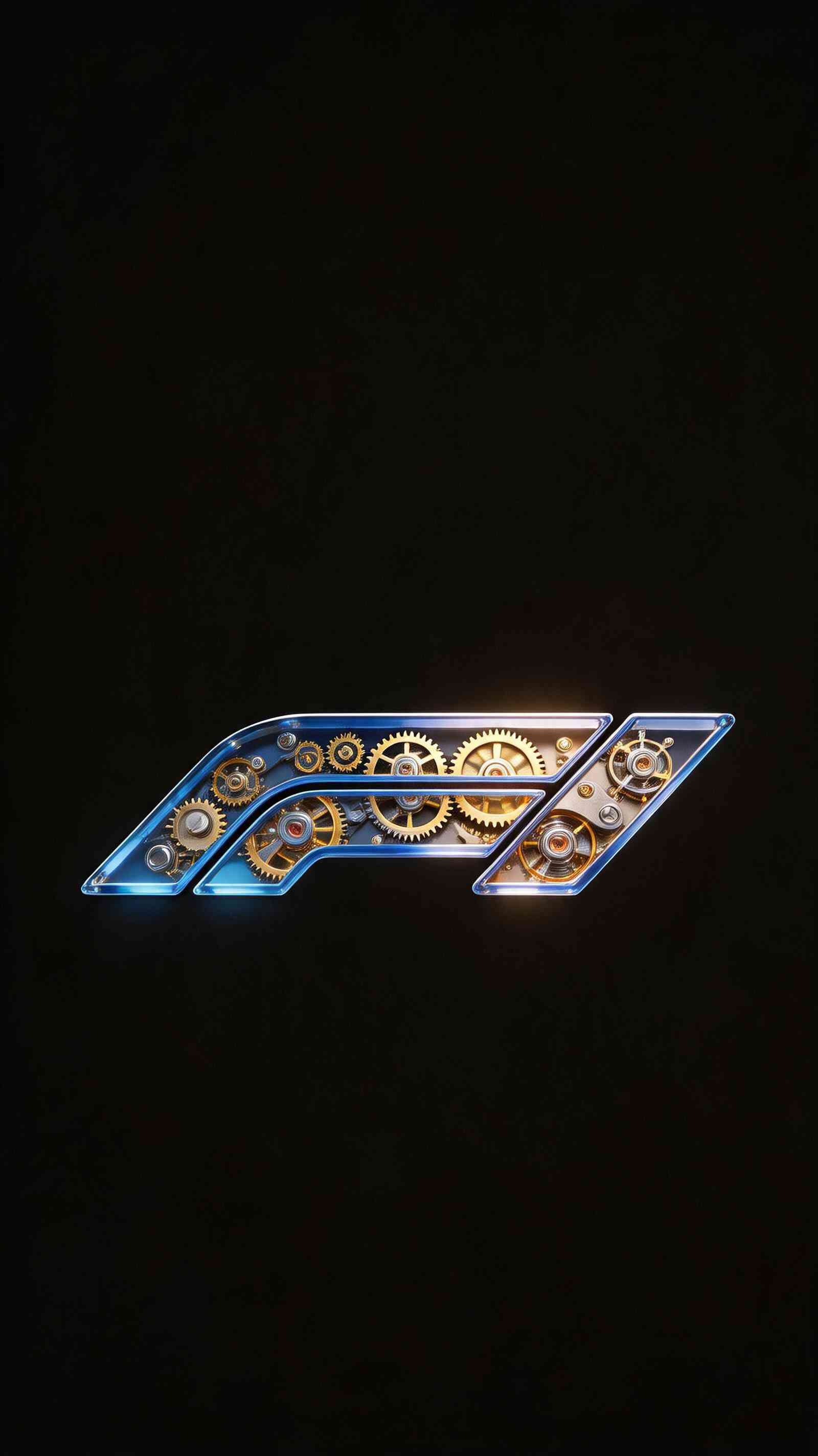 F1 Logo Gears 4K Phone Wallpaper