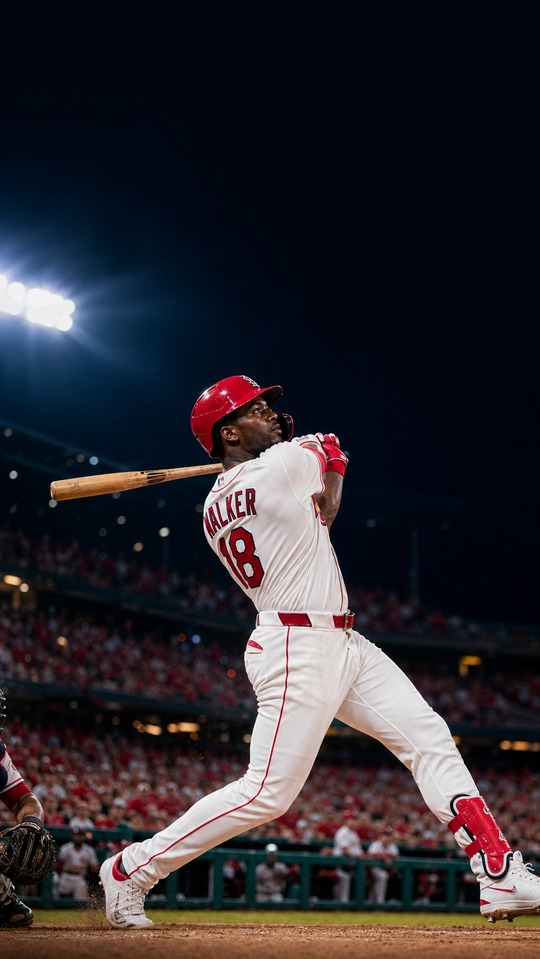 Jordan Walker Home Run Swing - 4K Baseball Wallpaper