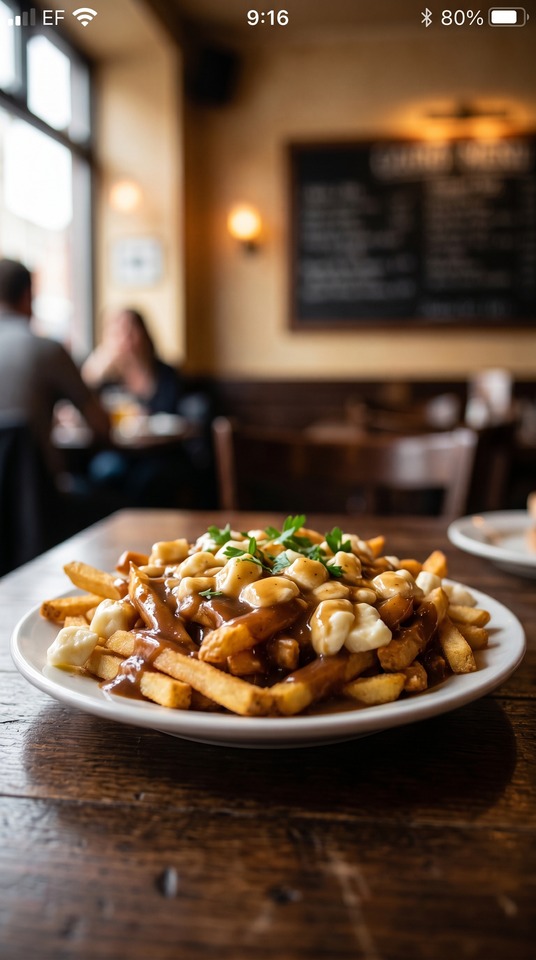 Realistic Poutine Dish - 4K Phone Background