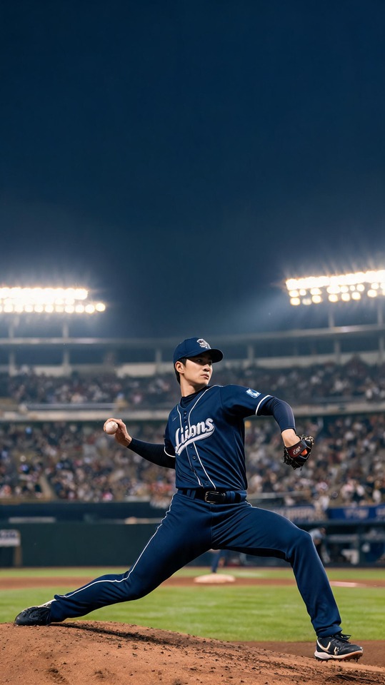 Won Tae-in Samsung Lions Action - 4K Mobile Wallpaper