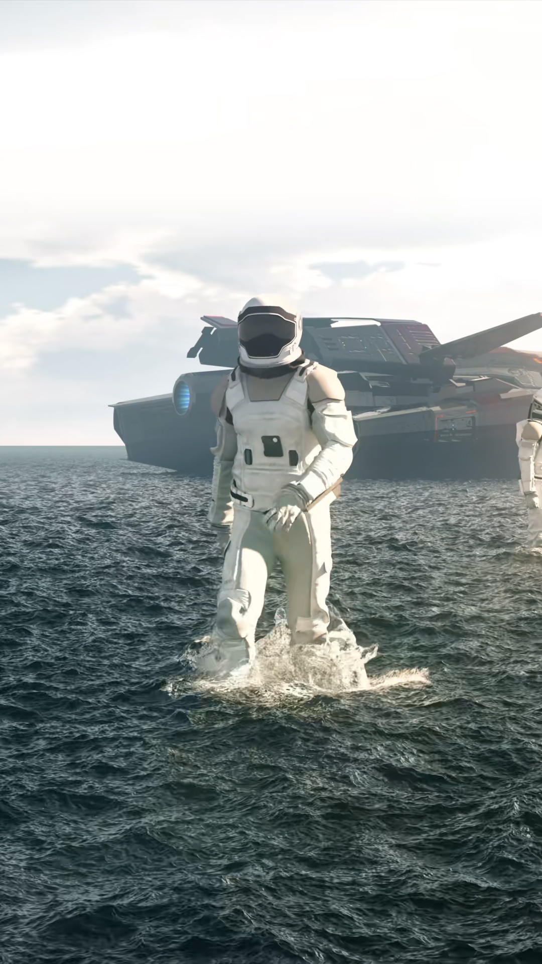 Astronaut Sci-Fi Ozean - Animiertes Hintergrundbild