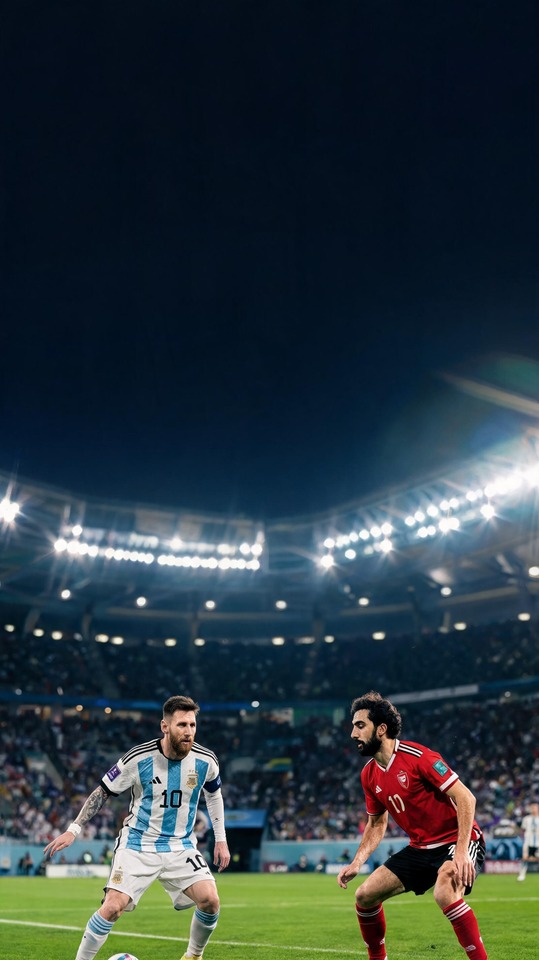 Egipto vs Argentina Messi y Salah - Fondo 4K para Celular