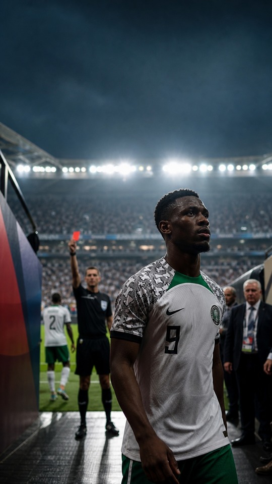 Trump Balogun Rote Karte - 4K Fussball Wallpaper