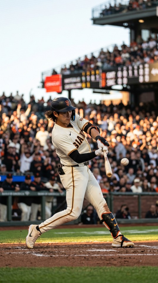 Lee Jung-hoo SF Giants Action - 4K Phone Background