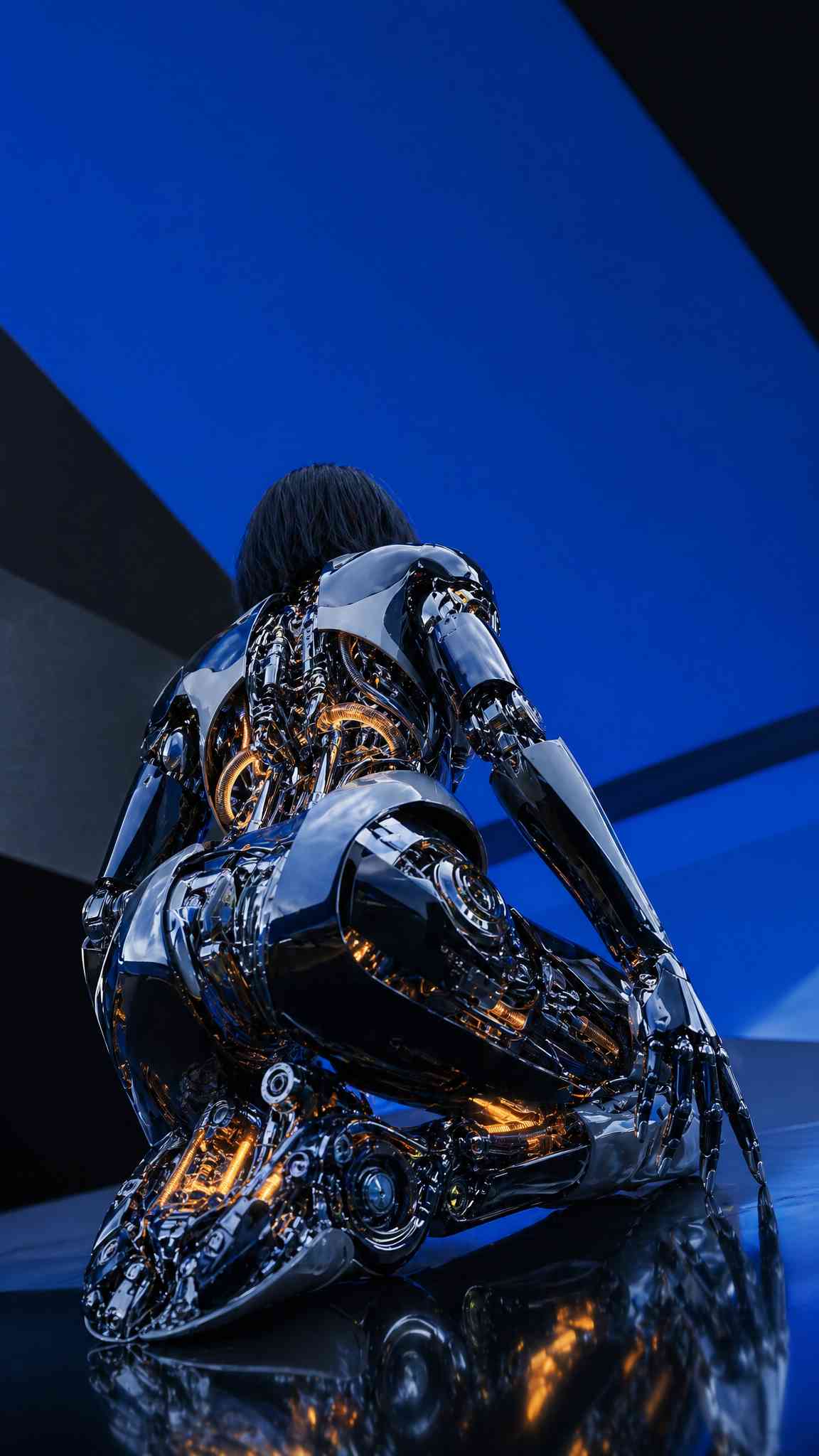 Futuristic Android Robot 4K Wallpaper