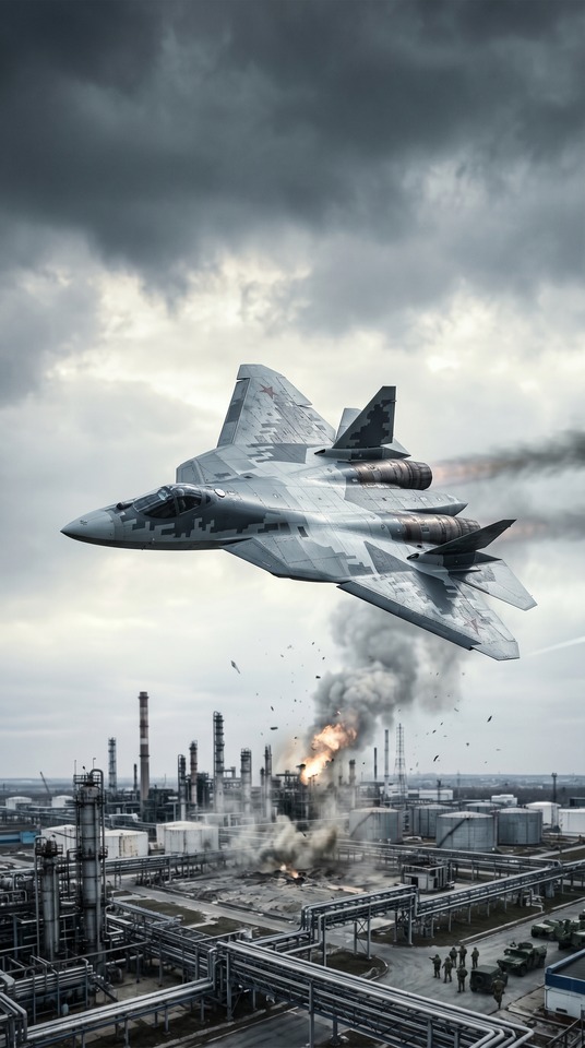 Suchoi Su-57 Stealth Fighter - 4K Phone Background