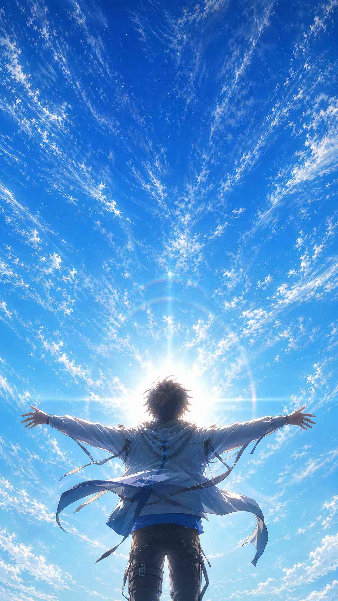 Anime Boy Freedom Sky - 4K Wallpapers