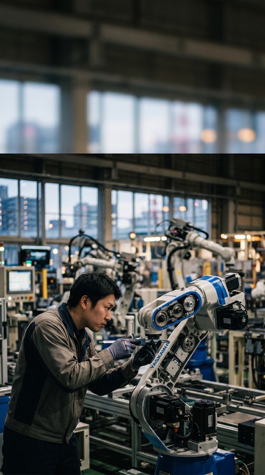 Yaskawa Electric Robotics Maintenance - 4K Phone Background