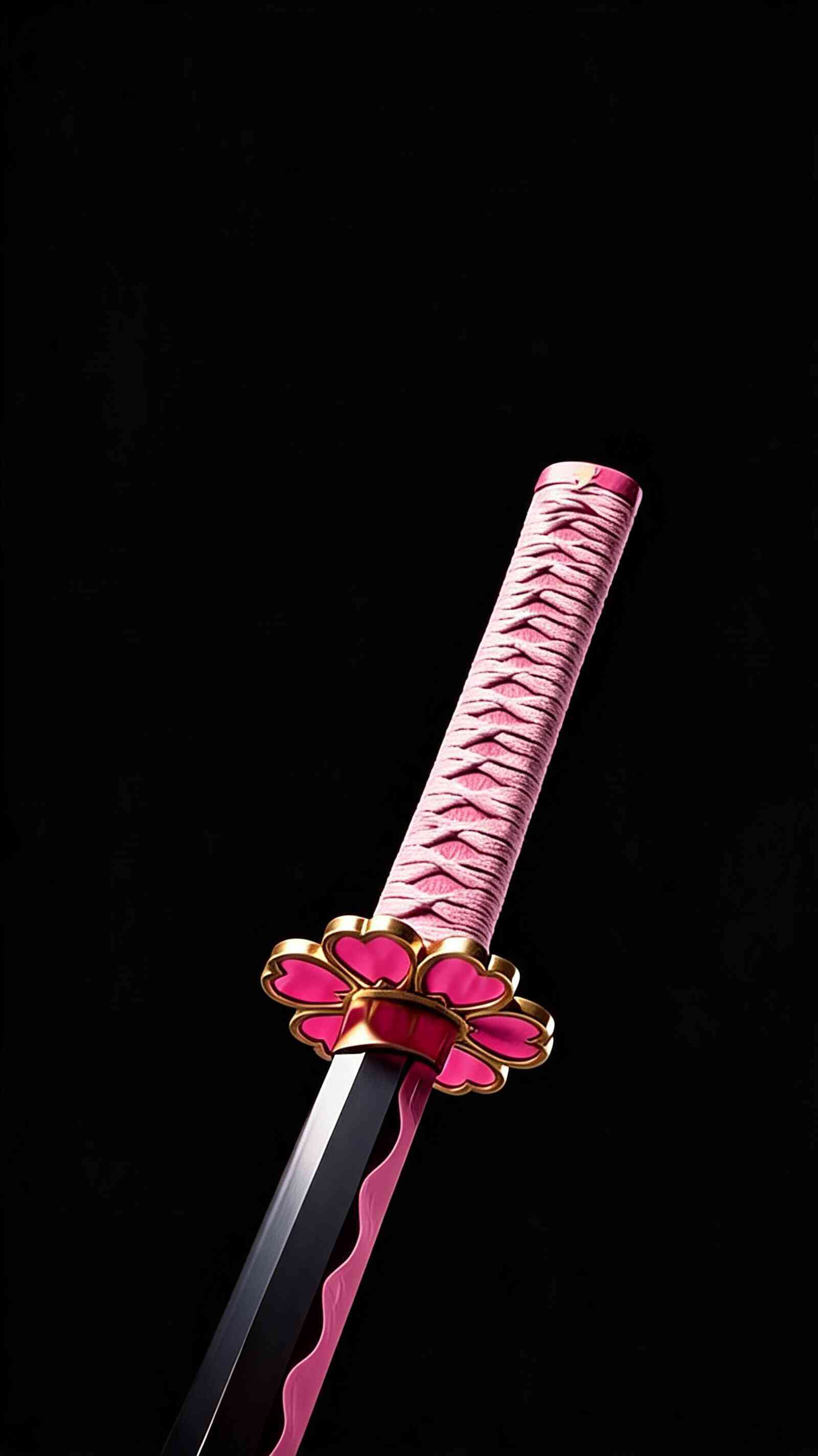 鬼滅の刃 ピンクカタナ 4K壁紙