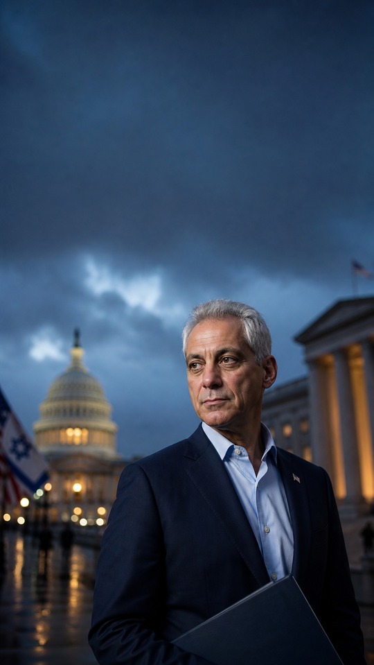 Rahm Emanuel Political Portrait - 4K Mobile Wallpaper
