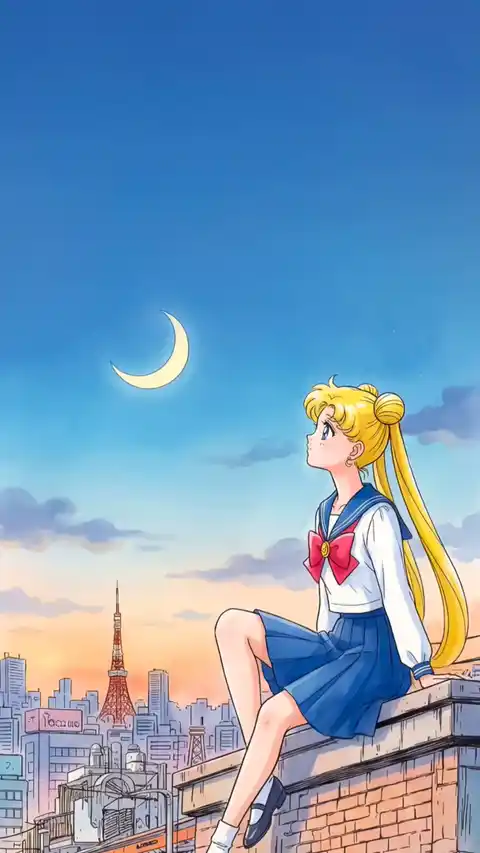 Sailor Moon Retro Anime Tokyo - Live Wallpaper