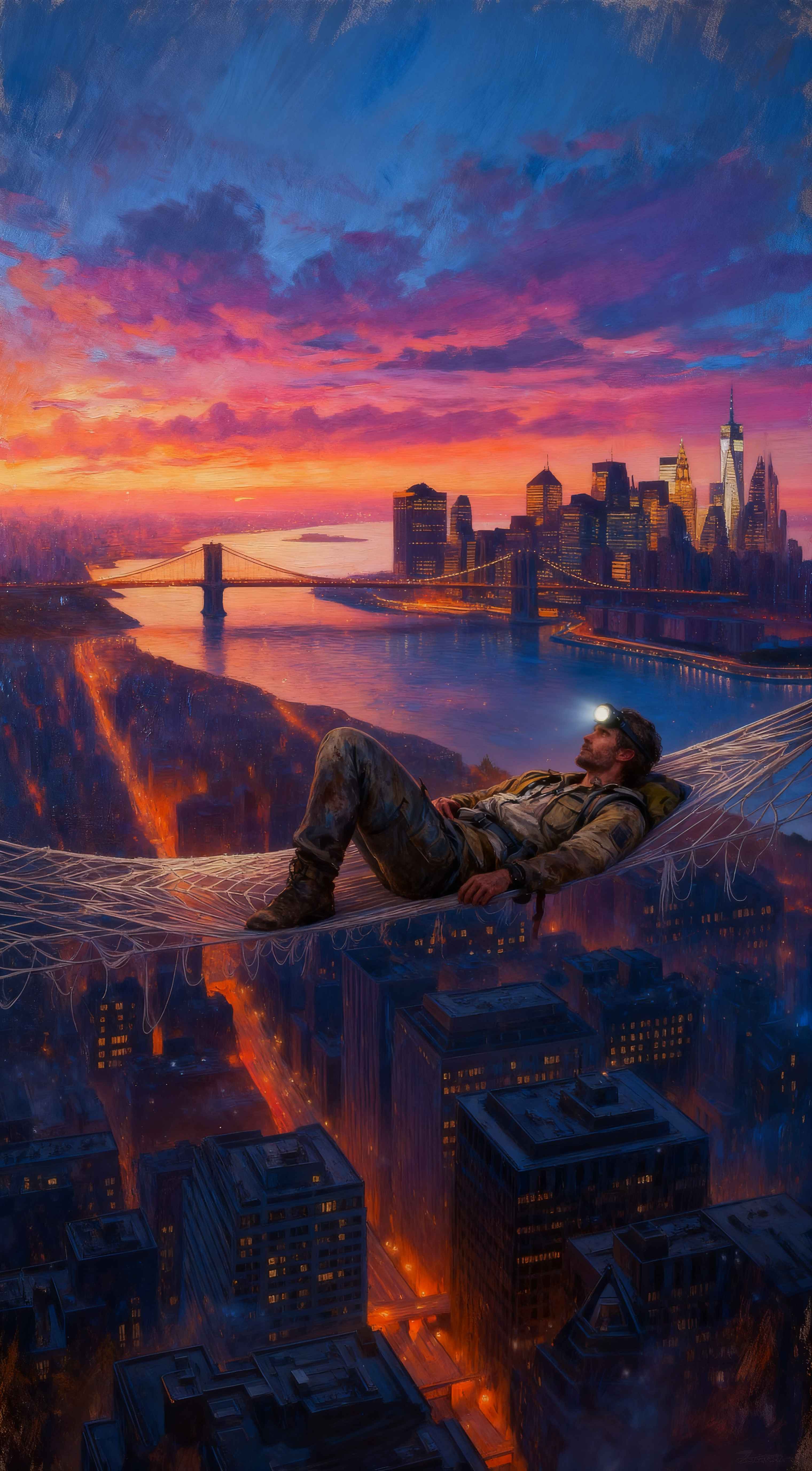 Spider-Man Hamac en Toile NYC - Fond d'écran 4K