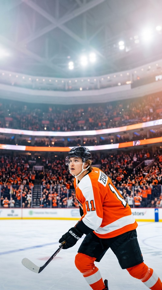Trevor Zegras Philadelphia Flyers - 4K Hockey Wallpaper