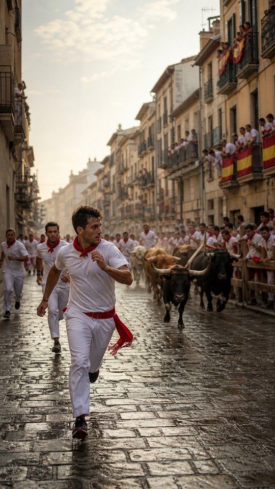 San Fermín 2026 Stiertreiben Pamplona - 4K Wallpaper