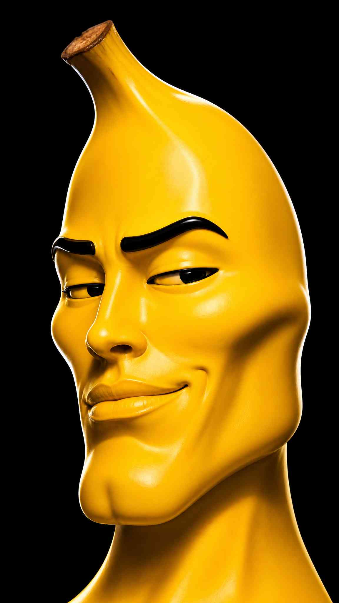 Handsome Banana Meme - 4K Lock Screen
