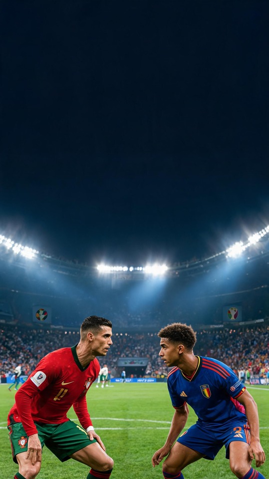 wm wer ist noch dabei - Ronaldo vs Yamal Fußball Wallpaper