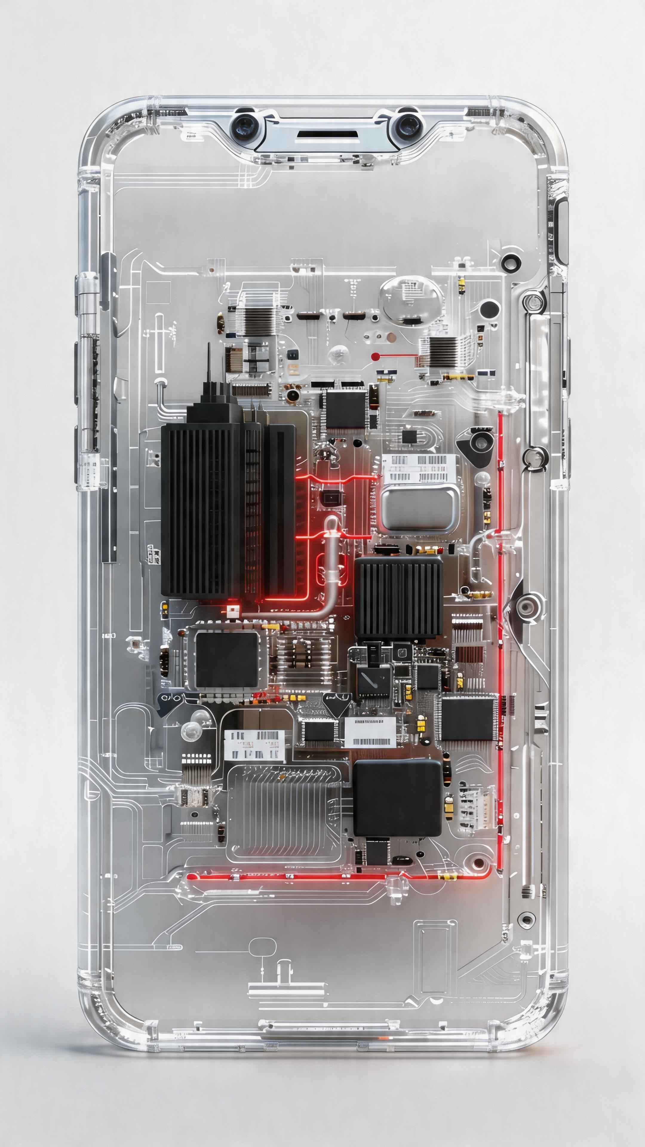 Smartphone Internal Schematic - 4K Tech Wallpaper