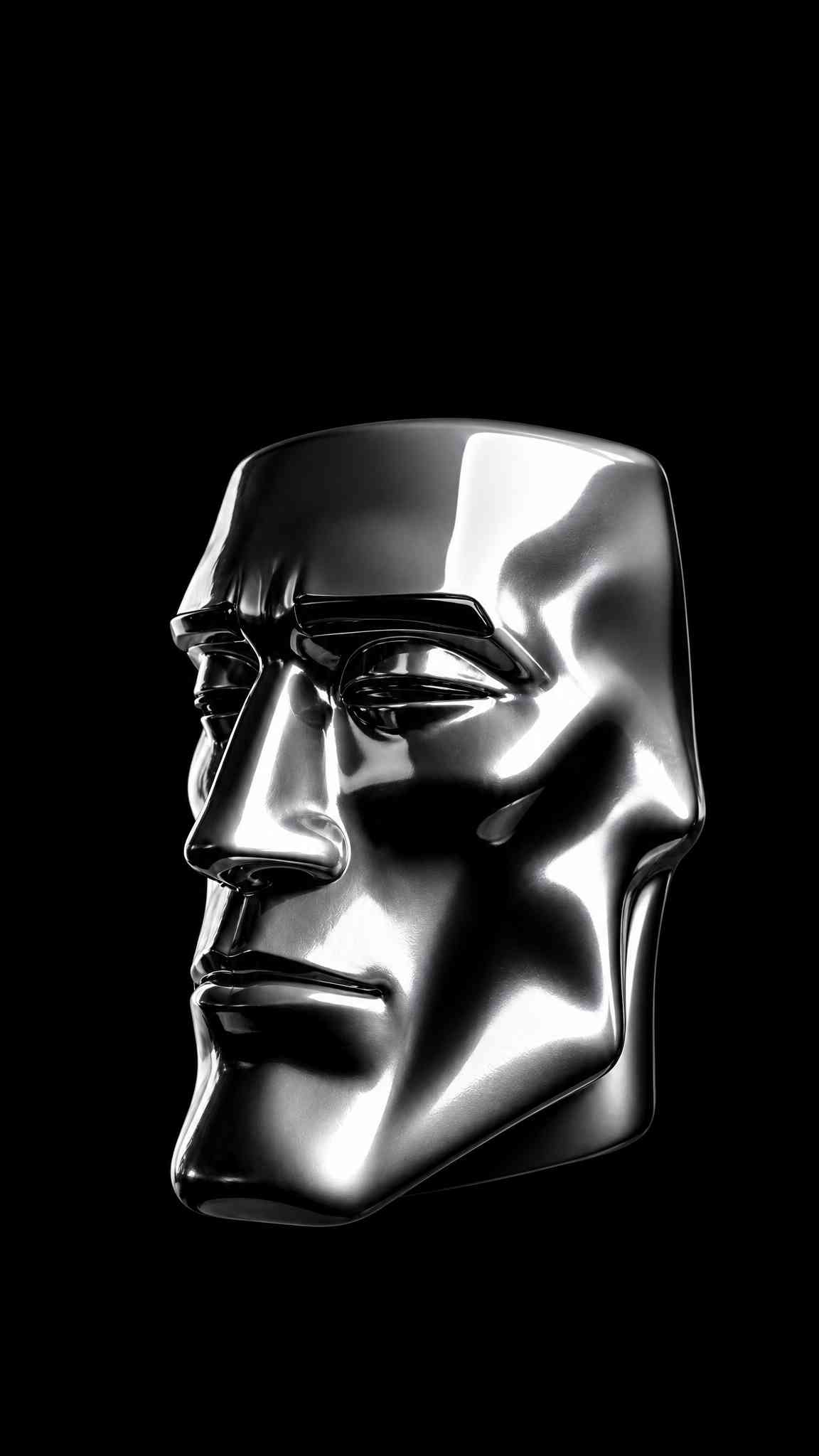 Gigachad Metallic Chrome - 4K Wallpaper