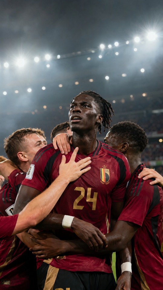 Amadou Onana Belgium Jersey #24 - 4K Wallpaper