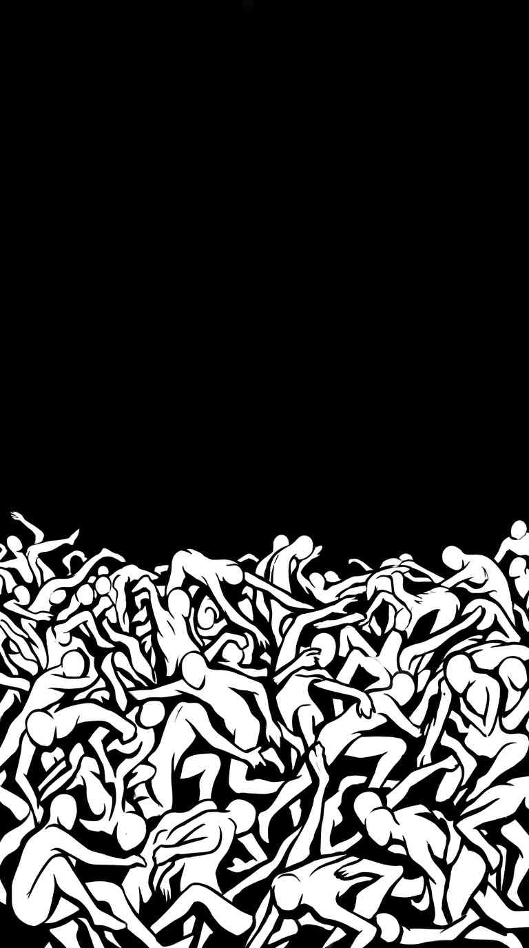 Abstract Human Figures - 4K Phone Wallpaper