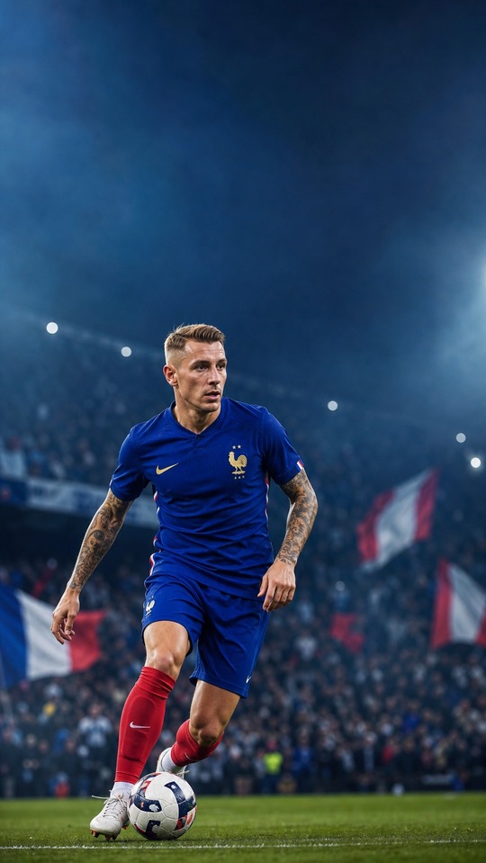Lucas Digne France Action - 4K Lock Screen