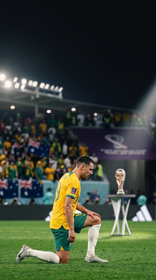 Soccer World Cup Australia Team - 4K Phone Background