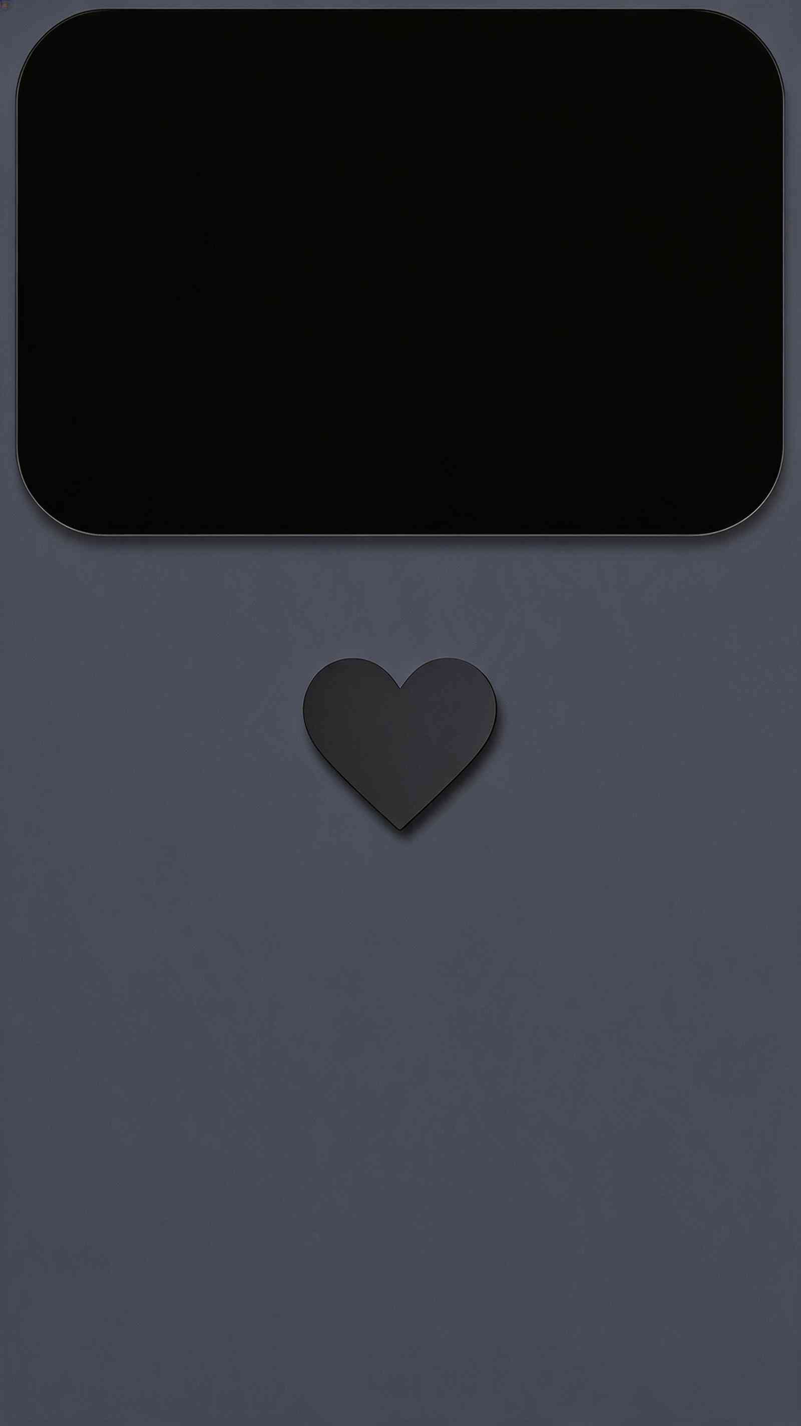 Schwarzes Herz Minimalistisch - 4K Wallpaper