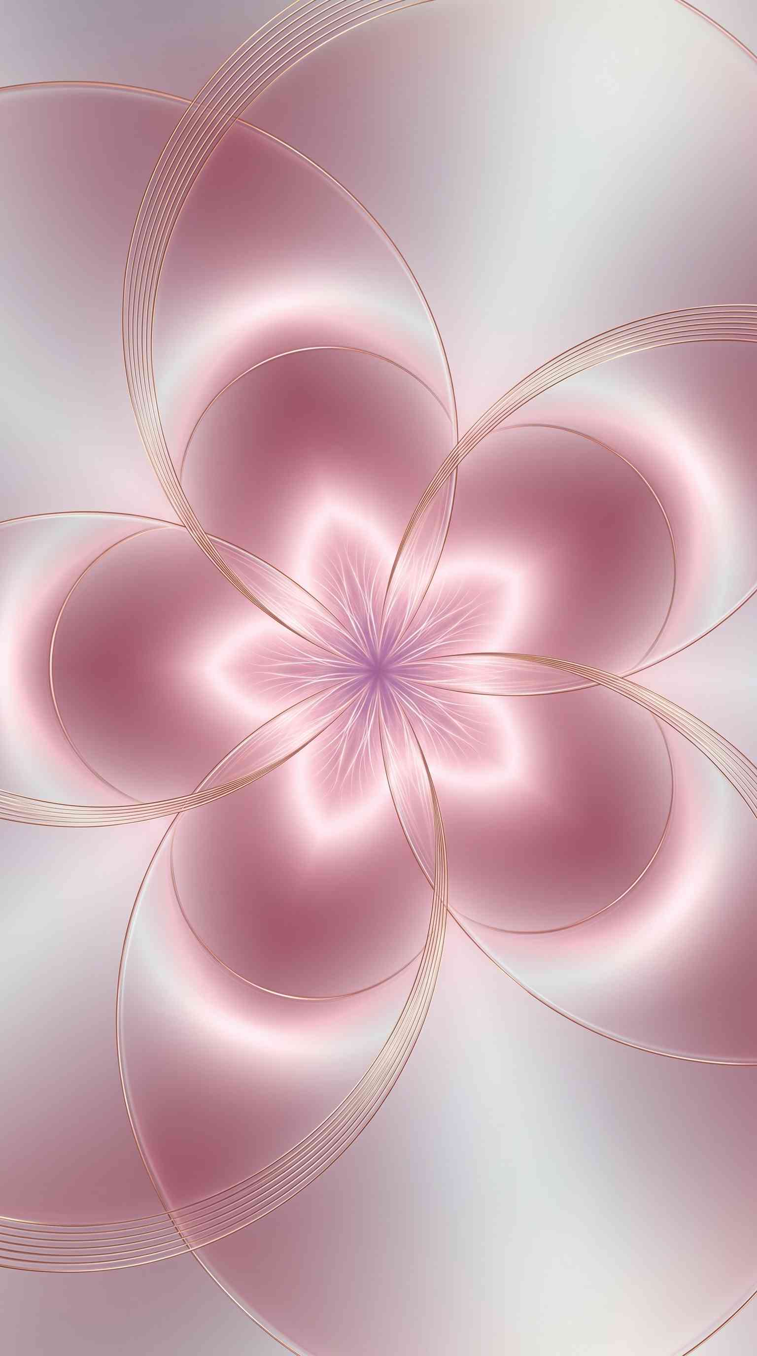 Abstract Rose Gold Flower - 4K Background