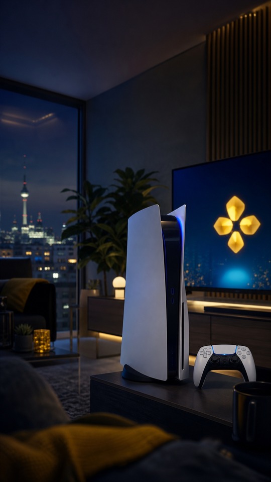 PlayStation Plus PS5 Gaming Setup - 4K Wallpaper