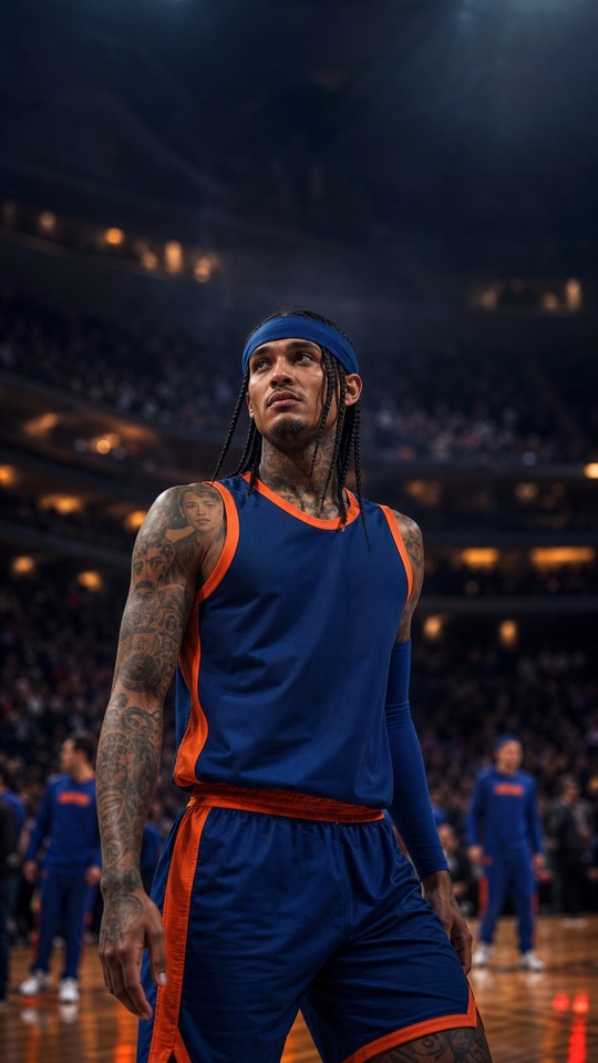 Jordan Clarkson Knicks 4K - Handy Hintergrund
