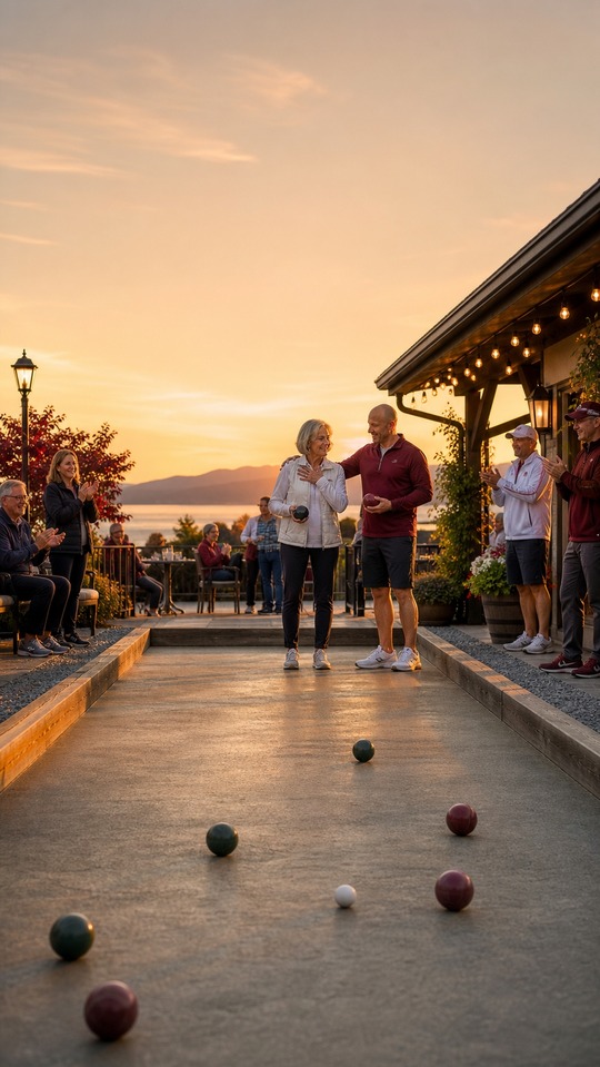 ボッチェ(Bocce) 夕焼けの試合 - 4K 高画質壁紙
