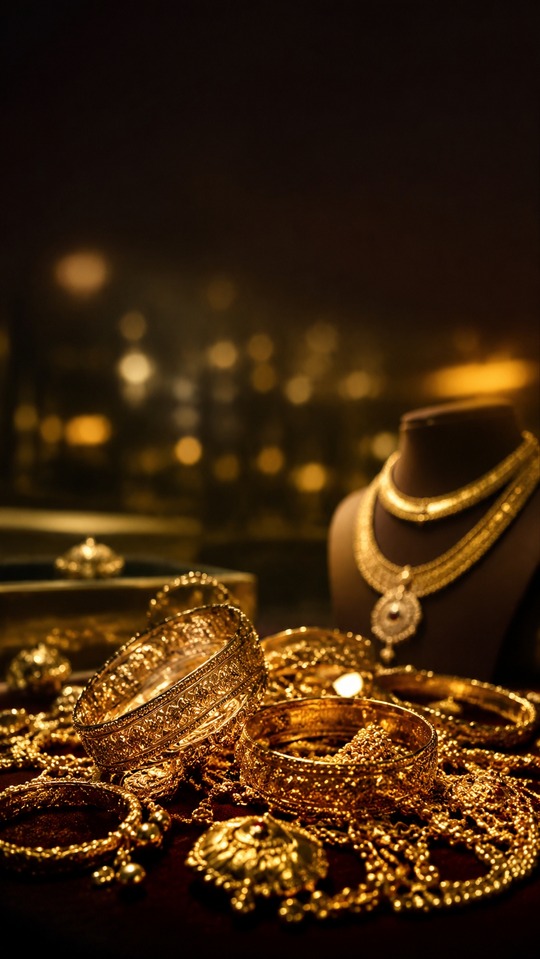Gold Jewelry Kerala Vala - 4K Wallpaper