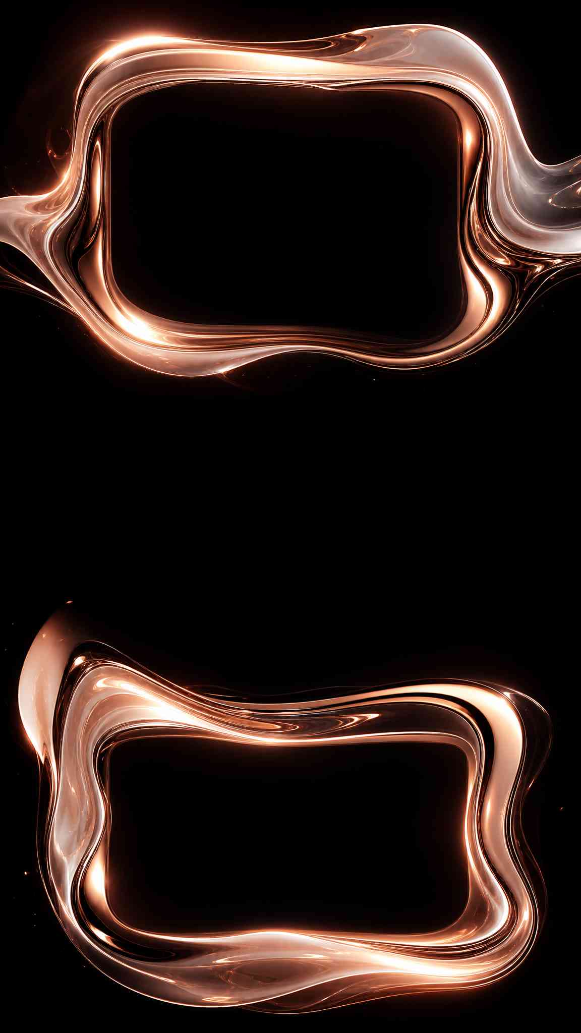 Rose Gold Liquid Metal Frames - 4K Background