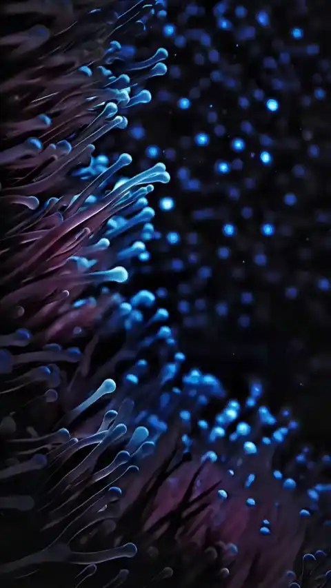 Bioluminescent Deep Sea Anemone - Live Wallpaper