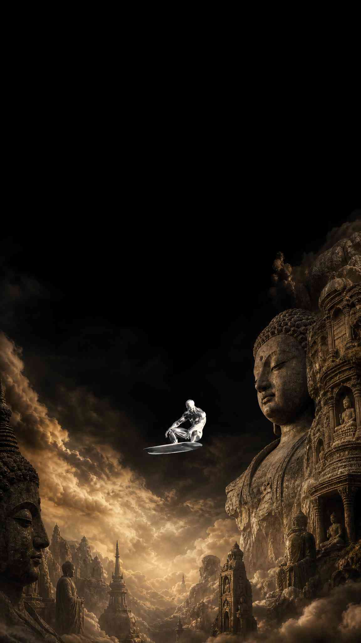 Silver Surfer Cosmic Zen - 4K Wallpaper
