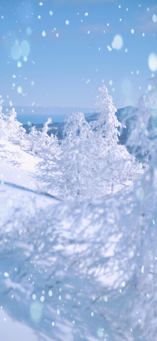 Winterliche Berglandschaft - 4K Wallpaper