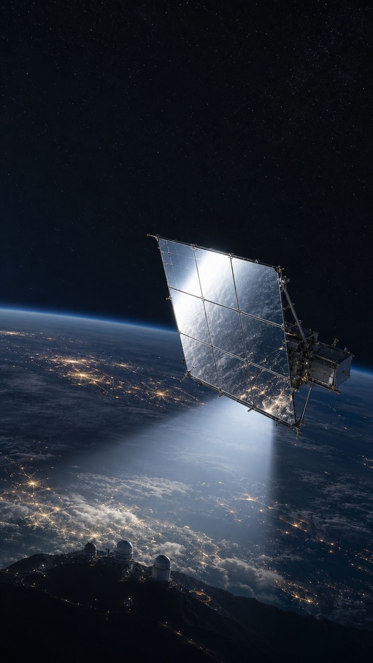 Satellite Space Mirror - 4K Wallpaper