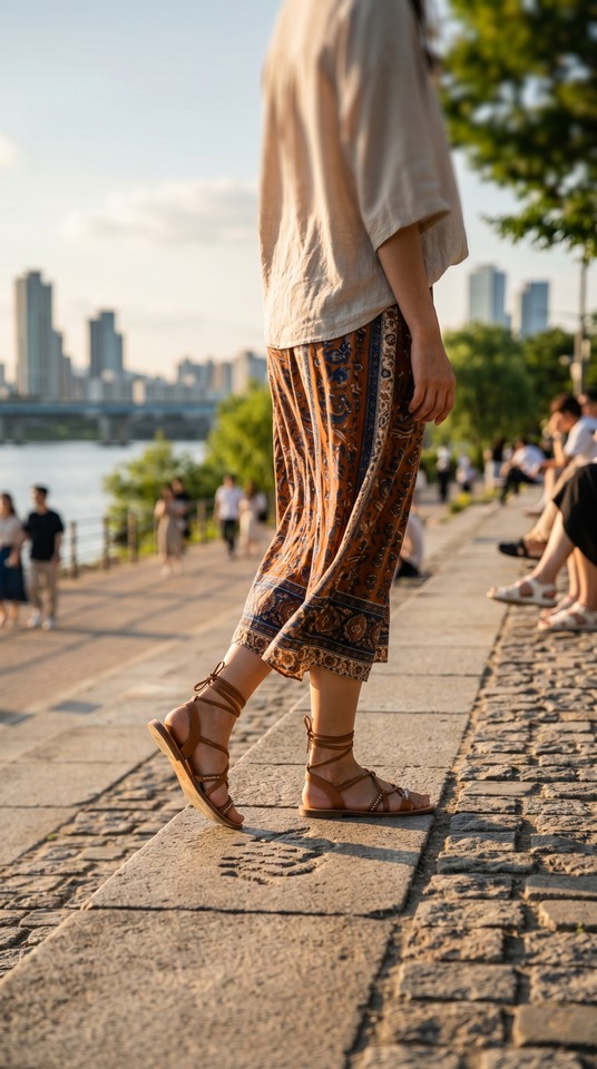 Brown Strappy Sandals Fashion - 4K Wallpaper