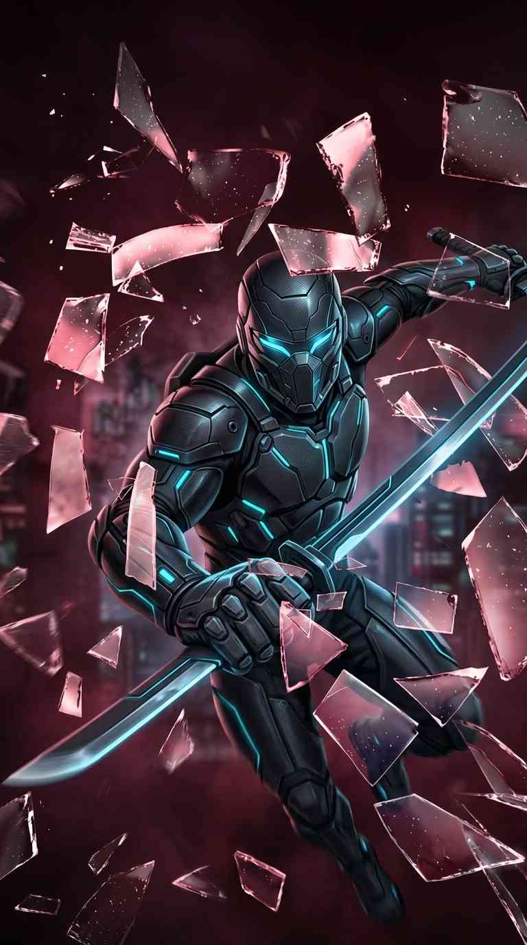 Cyber Ninja Warrior - 4K Wallpapers & Backgrounds