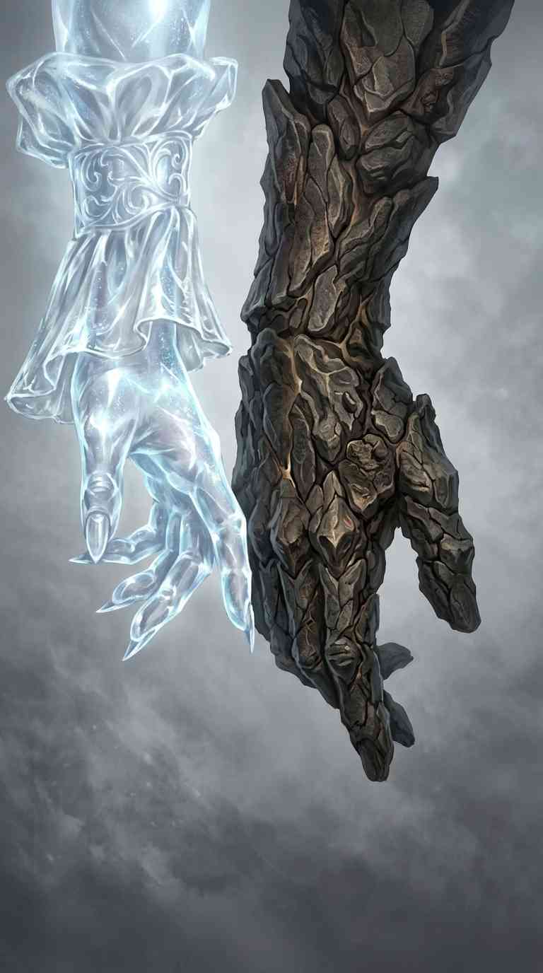 Manos Elementales Fantasía - 4K Fondos de Pantalla