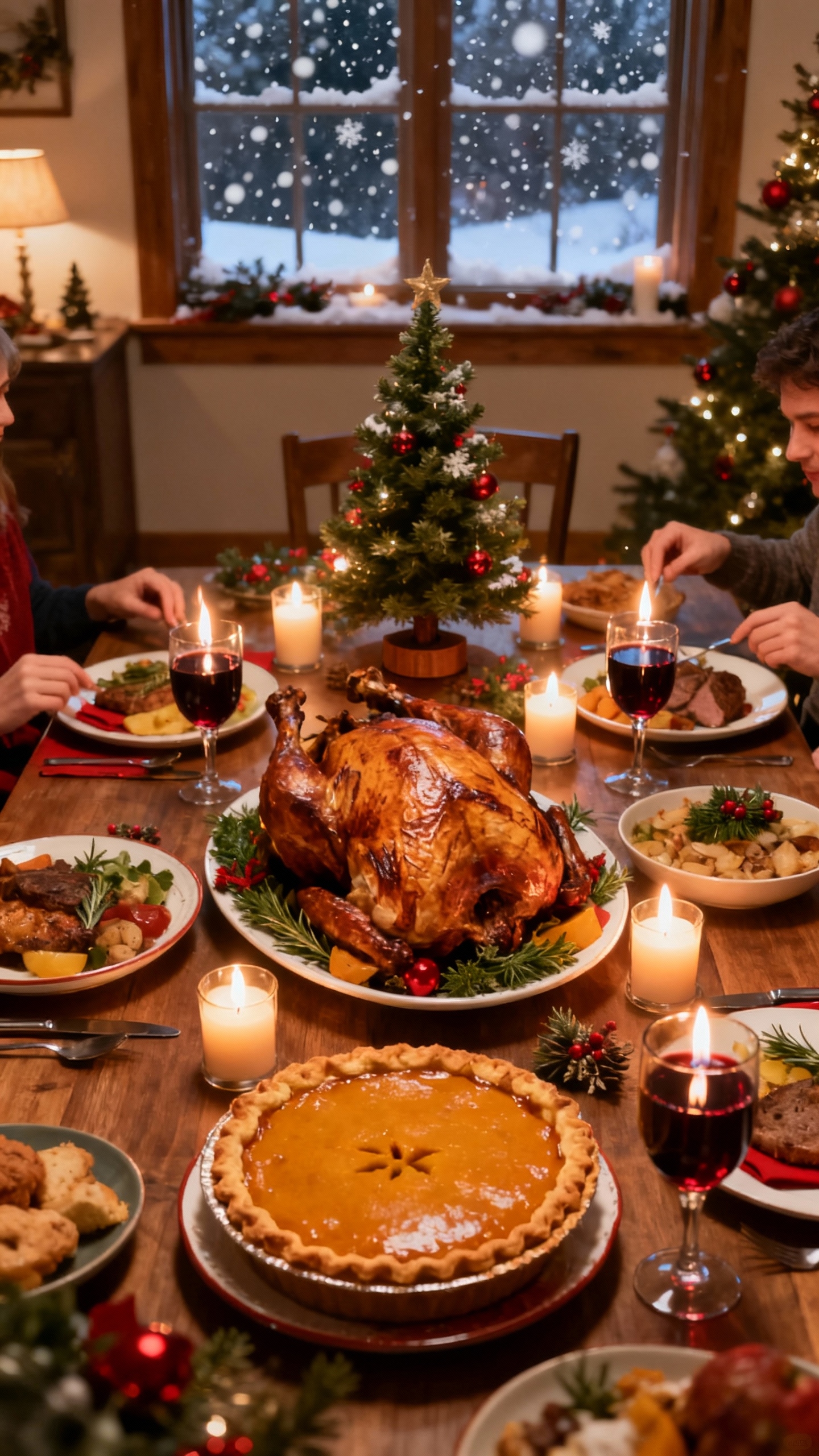 Cena de Navidad y Fiesta Holiday - Fondos de Pantalla 4K