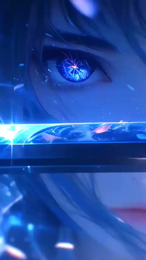 Anime Samurai Blaues Auge - Live Hintergrundbild