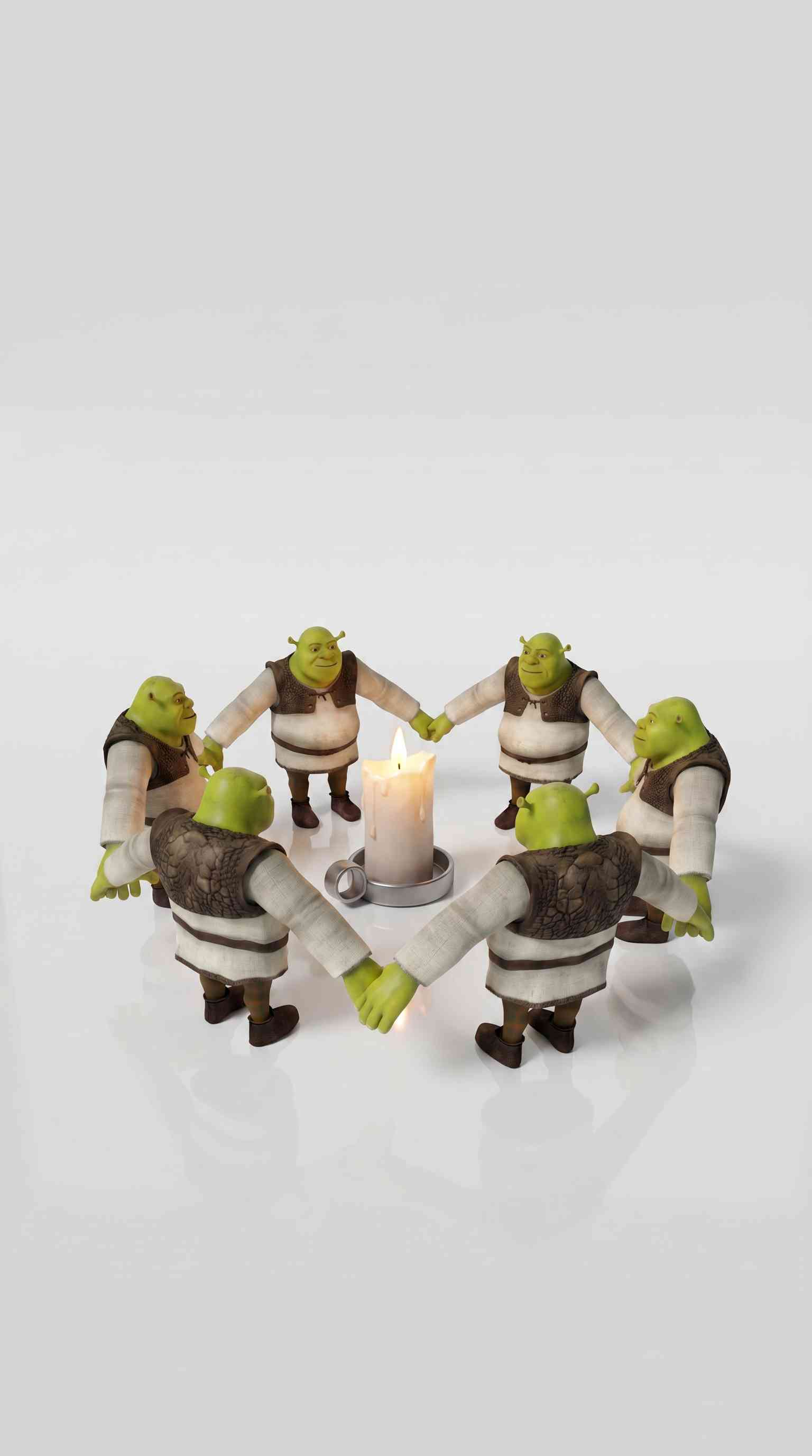 Shrek Candle Ritual - 4K Phone Background