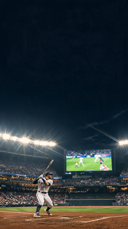 Polymarket MLB Baseball Night Stadium - 4K Wallpaper