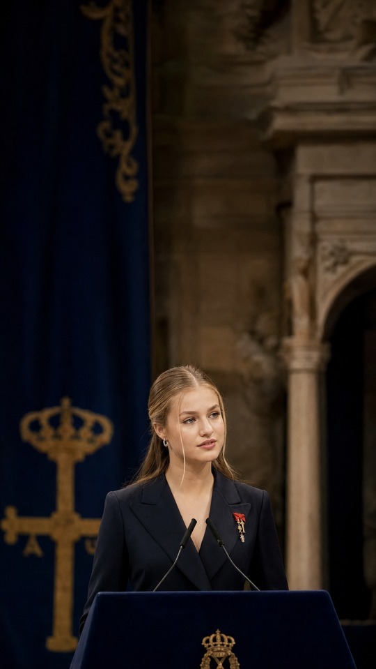 Leonor de Borbón Royal Speech - 4K Phone Wallpaper