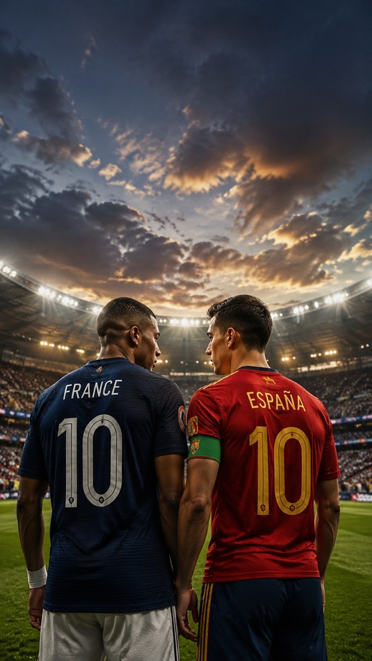 Spanien vs. Frankreich Fußball - 4K Wallpaper