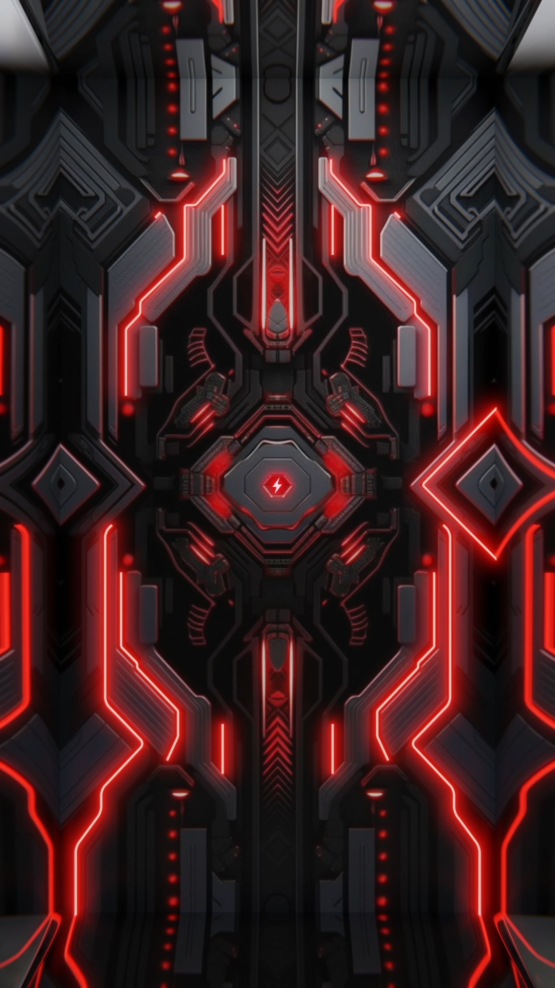 Cyberpunk Red Neon Mechanical - Live Wallpaper